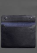 Фото Шкіряний чохол-конверт на магнітах для MacBook 15 дюйм Темно-синій (BN-GC-11-navy-blue)